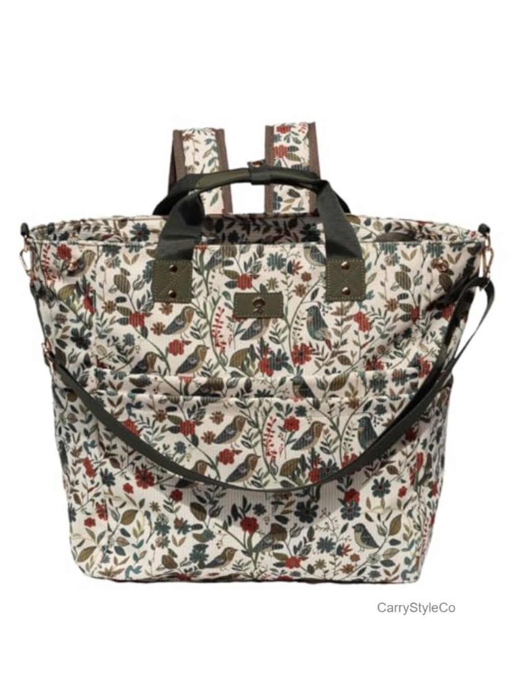 3-in-1 Diaper Backpack Tote Crossbody Laptop Bag Insulated Pockets